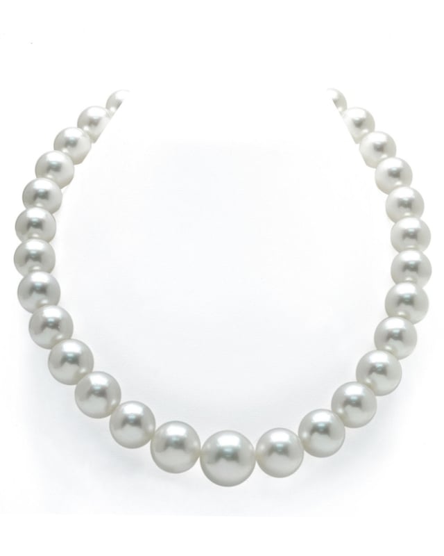 13-14.7mm White South Sea Pearl Necklace - AAA Quality