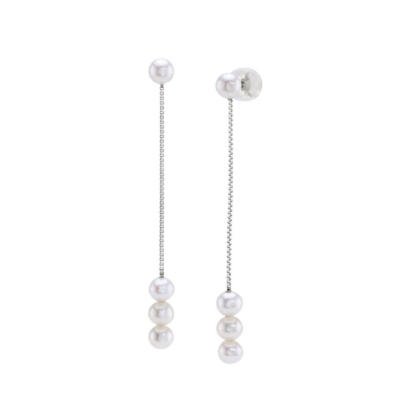 White Freshwater Pearl Bree Earrings