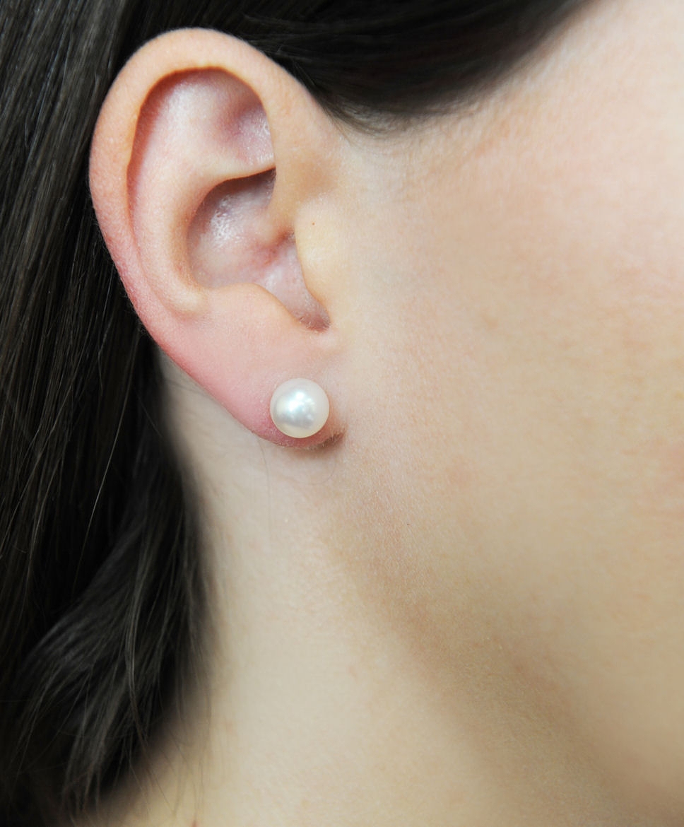 Mm Hanadama Akoya Pearl Stud Earrings The Pearl Source