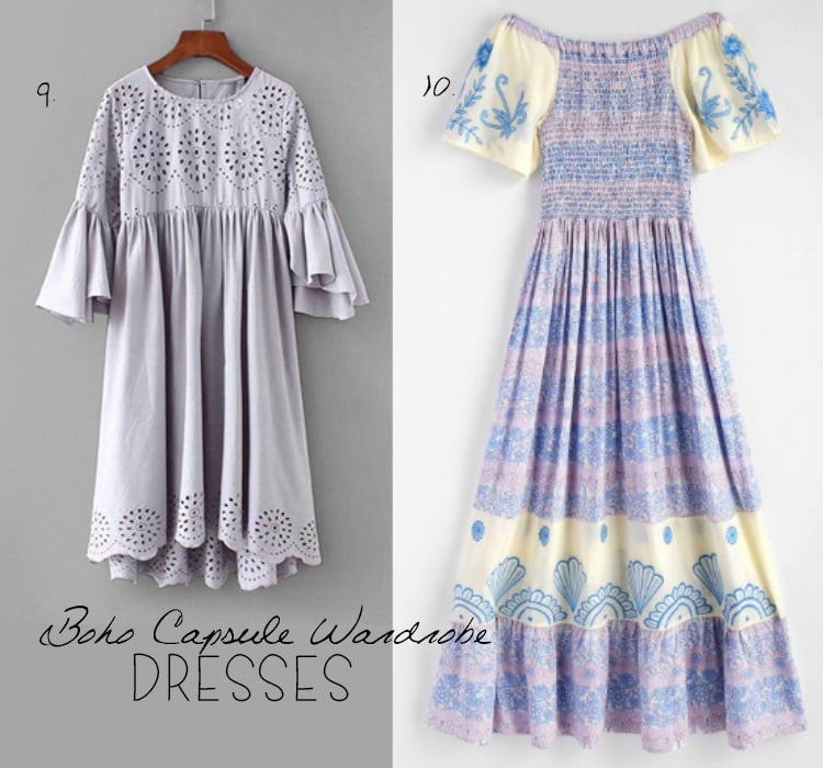 bohemian tops and dresses