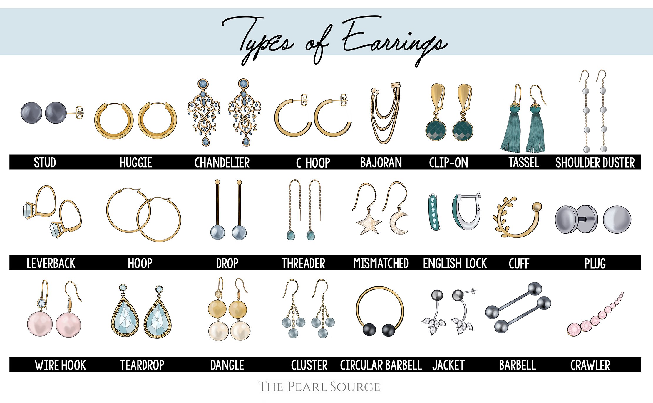 types of earring clasps - Google Search