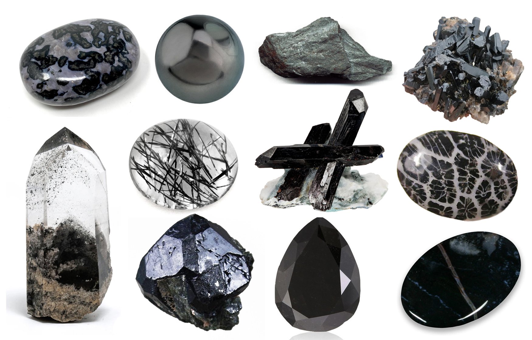 Different types of black crystals  Crystal identification, Crystal healing  stones, Crystals