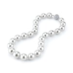 15-16.2mm White South Sea Pearl Necklace - AAAA Quality - Model Image