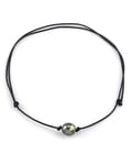 Tahitian Baroque Pearl Leather Adjustable Necklace- Various Sizes