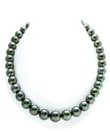 10-11mm Peacock Tahitian South Sea Pearl Necklace - AAAA Quality