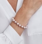 10.5-11.5mm Pink Freshwater Pearl Bracelet - AAAA Quality - Model Image