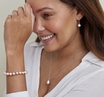 8.0-8.5mm Pink Freshwater Pearl Bracelet - AAAA Quality - Secondary Image