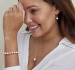 8.0-8.5mm Pink Freshwater Pearl Bracelet - AAA Quality - Third Image