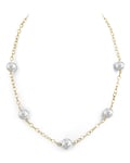 White South Sea Round Pearl Tincup Necklace - Model Image