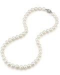 GIA Certified 8.0-8.5mm Japanese Akoya White Pearl Necklace - AAA Quality - Third Image