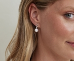 Akoya Pearl & Diamond Lois Earrings - Model Image