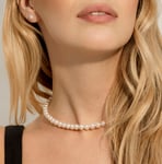 6.5-7.0mm Japanese Akoya White Pearl Necklace- AA+ Quality - Third Image