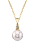 Akoya Pearl & Diamond Michelle Pendant- Choose Your Pearl Color