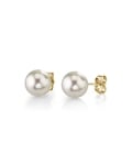 5.0-5.5mm White Akoya Round Pearl Stud Earrings