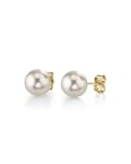 5.5-6.0mm White Akoya Round Pearl Stud Earrings