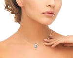 White South Sea Pearl & Diamond Marlo Pendant - Model Image