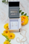 Akoya Pearl Dangling Diamond Earrings - Third Image