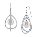 White Freshwater Pearl Eternal Earrings