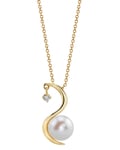 14K Gold Freshwater Pearl & Diamond Ellis Pendant