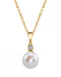 Freshwater Pearl & Diamond Michelle Pendant