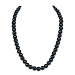 7.5-8.0mm Black Freshwater Pearl Necklace - AAA Quality