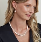 7.0-7.5mm White Freshwater Pearl Necklace - AAAA Quality - Secondary Image