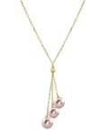 14K Gold Pink Freshwater Pearl Tincup Cluster Pendant