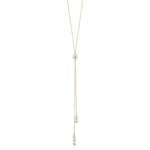 14K Gold White Akoya Pearl Tincup Selena Necklace Pendant