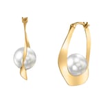 White South Sea Pearl Hoop Sloane Dangling Earrings