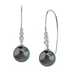 18K Gold Tahitian South Sea Pearl & Diamond Stella Earrings