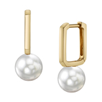 White South Sea Pearl Huggie Susie Earrings