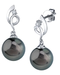 14K Gold Tahitian South Sea Pearl & Diamond Symphony Earrings