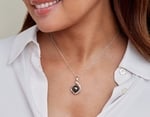 Tahitian South Sea Pearl & Diamond Alexis Pendant - Model Image