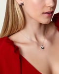 Tahitian South Sea Pearl & Diamond Heart Amour Pendant - Model Image