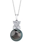 Tahitian South Sea Pearl & Diamond Dahlia Pendant