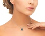 Tahitian South Sea Pearl & Diamond Ellie Pendant - Model Image