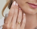 Golden South Sea Pearl & Diamond Valentina Ring - Model Image