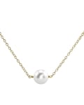 Freshwater Solitaire Pearl & Gold Pendant