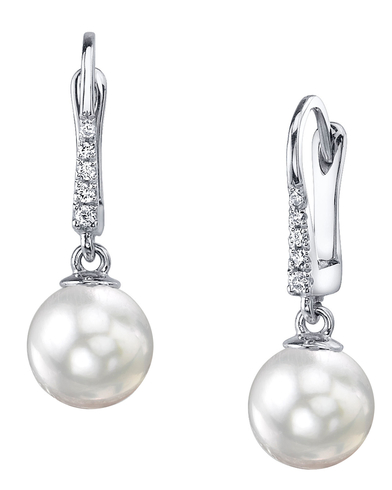 White South Sea Pearl Earrings | The Pearl Source