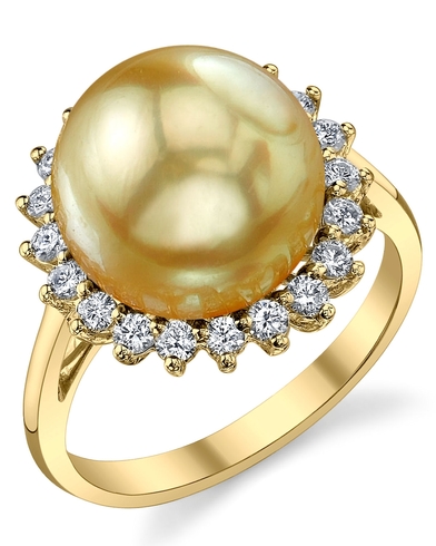Golden South Sea Pearl Felice Ring