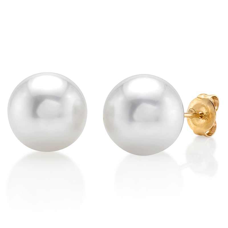 10mm South Sea Round Pearl Stud Earrings- Choose Your Quality