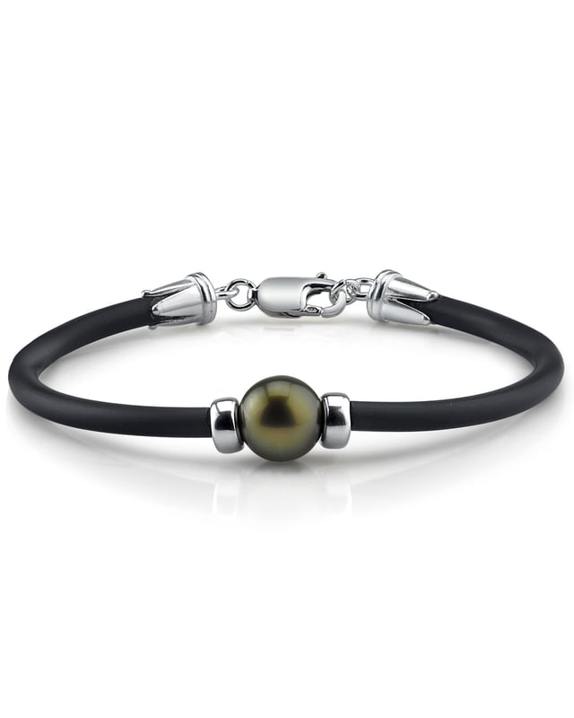 Get Black Round Pearl Bracelet with Jai Guruji Swaroop | Satvisktore.in –  satvikstore.in