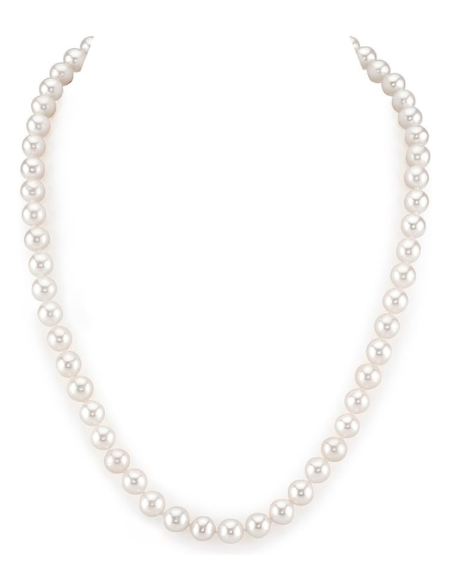 6-7mm AA Quality Freshwater Cultured Pearl Necklace in Liah White