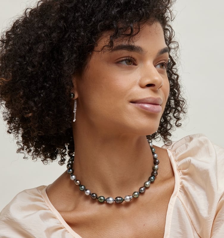Unique Multicolor Pearl Necklace Set | Mangatrai Pearls & Jewellers
