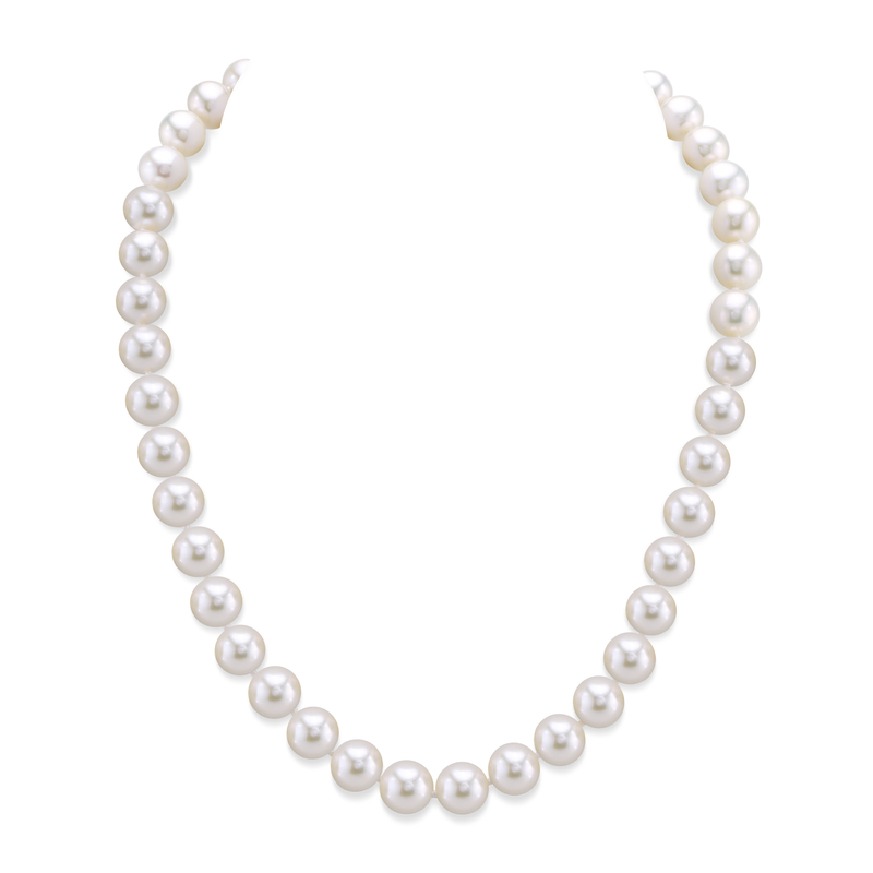 8.5-9.5mm White Freshwater Pearl Necklace - AAAA Quality