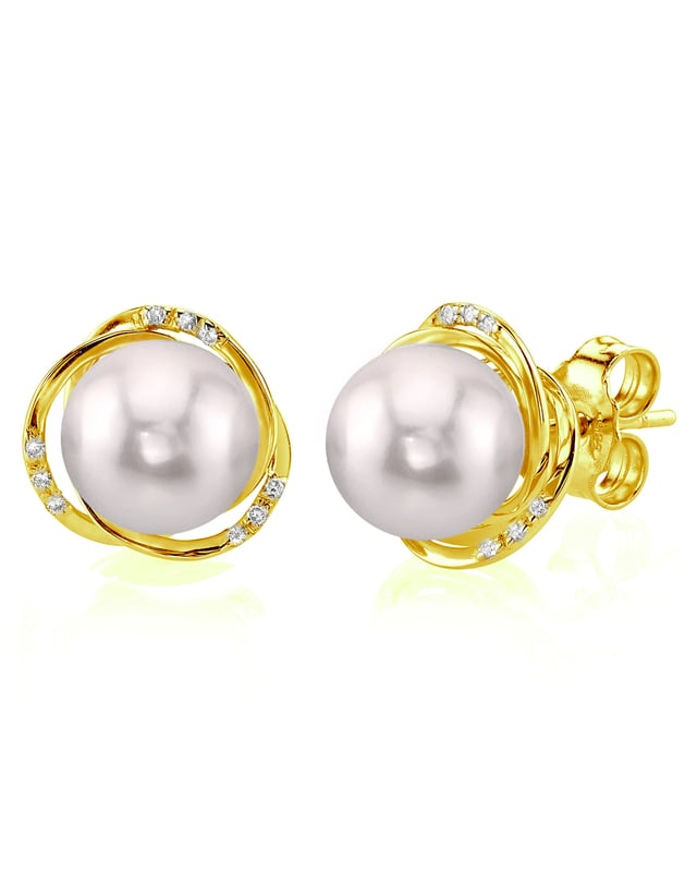 White South Sea Pearl and Diamond Lexi Earrings