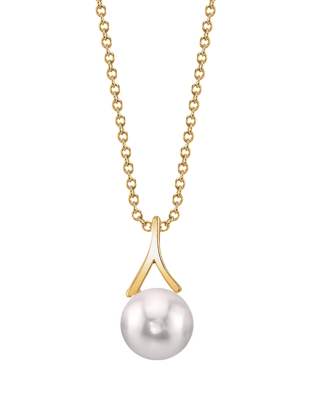 14K Gold Japanese Akoya Pearl Lindsey Pendant