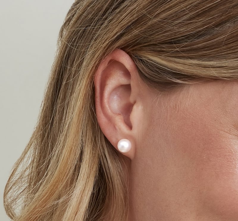 Baroque Pearl Stud Earrings – Nacre
