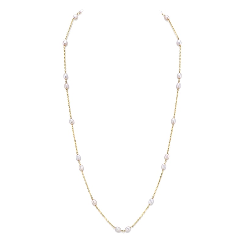 White Freshwater Pearl Tincup Anna Necklace