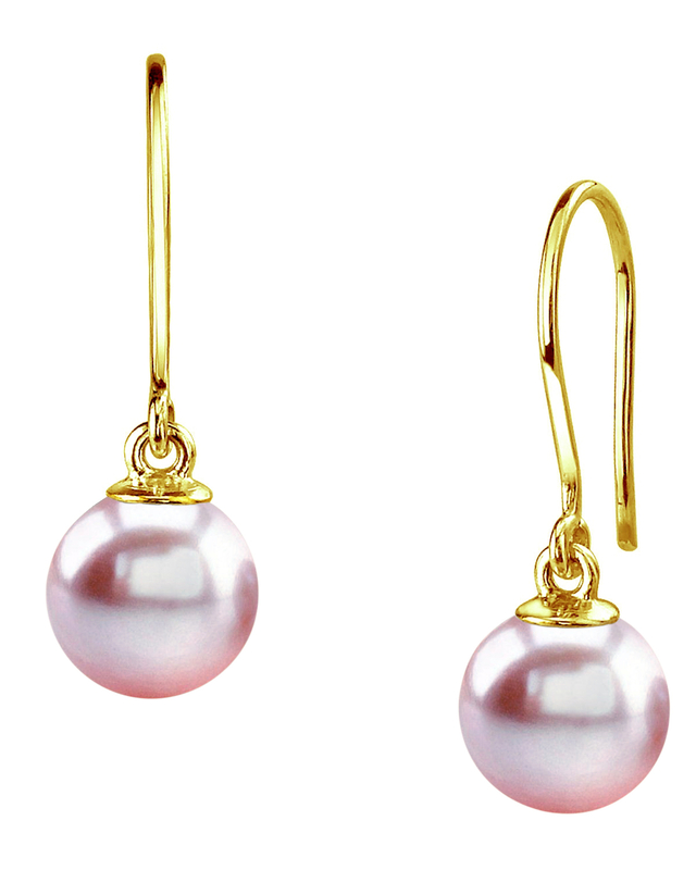 One-of-a-Kind Dotted Dome Pink Pearl Drops - Amanda Hagerman Jewelry